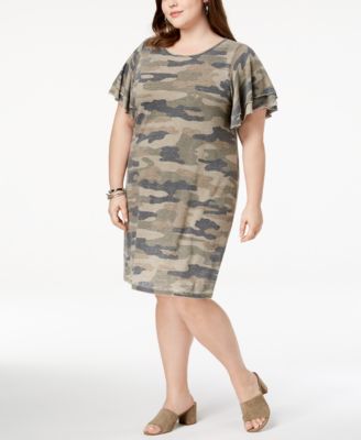 plus size camo dress