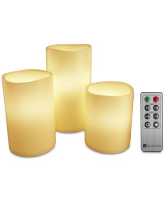 Trademark Global - 4-Pc. Flameless LED Candles Set & Remote Control