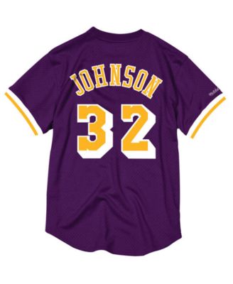 mitchell and ness lakers baseball jersey