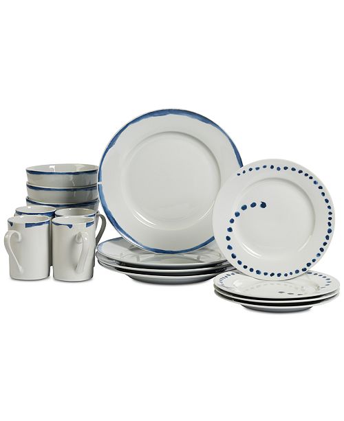Tabletops Unlimited Isla 16 Pc Dinnerware Set Service For 4