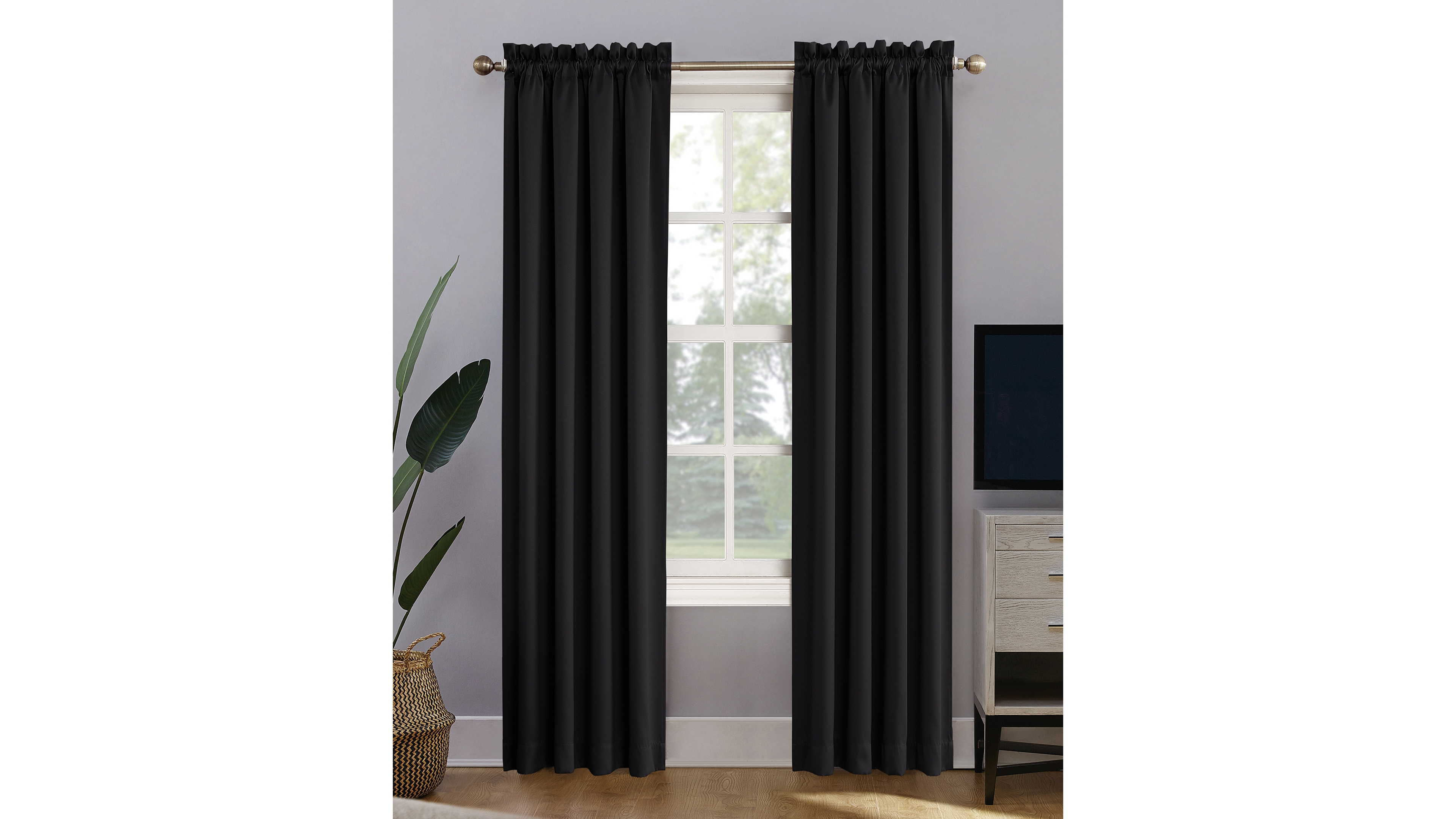 Oslo Theater Grade Extreme 100% Blackout Rod Pocket Curtain Panel