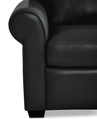 Orid 84" Leather Roll Arm Sofa