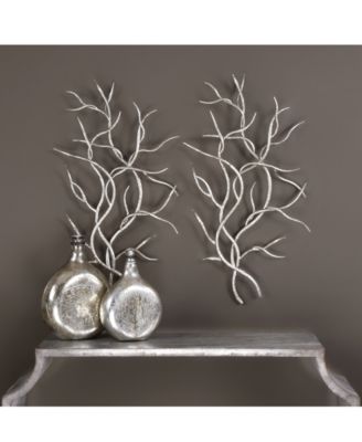 Silver Branches 2-Pc. Wall Art Set 