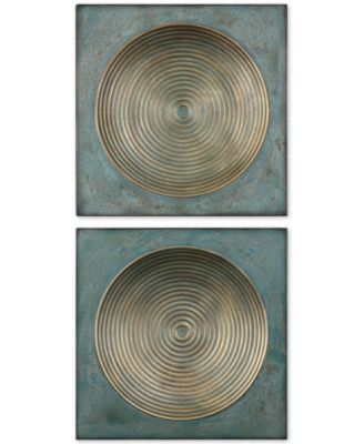 Uttermost - Sybil 2-Pc. Antiqued Gold-Tone Squares Wall Art Set