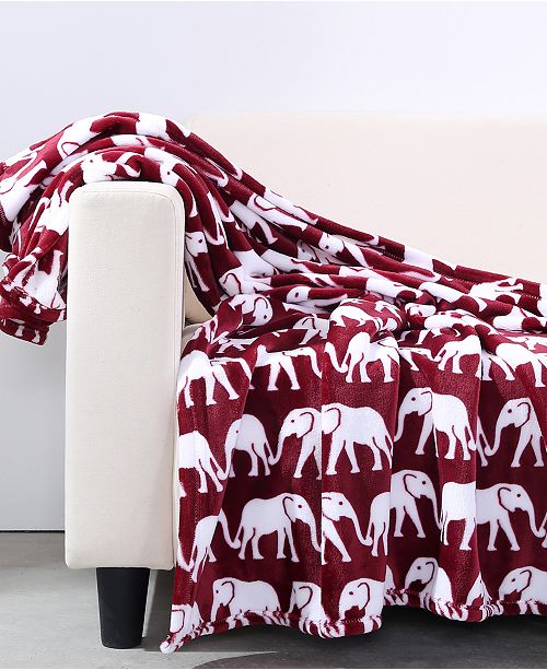 elephant print throw blanket