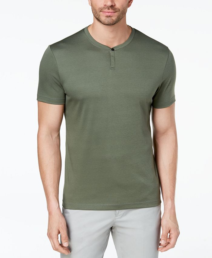 Alfani Men's Soft Touch Stretch Henley, Created for Macy's - Macy's