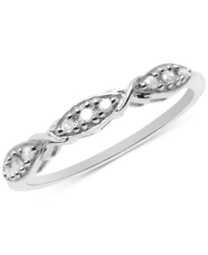 image of Diamond Crisscross Ring (1/10 ct. t.w.) in Sterling Silver