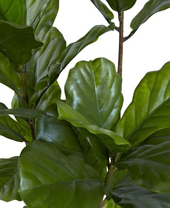 Nearly Natural - 65” Indoor/Outdoor UV-Resistant Artificial Fiddle Leaf Tree