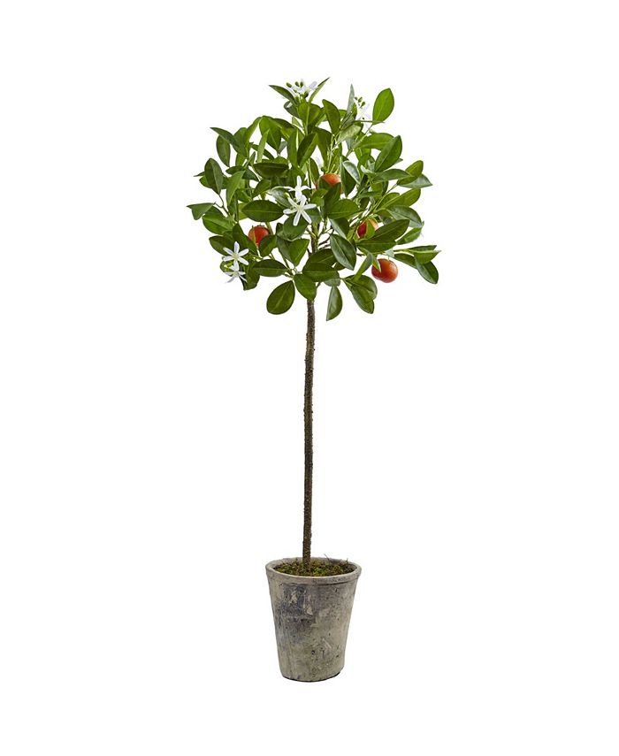 Nearly Natural - 38" Potted Faux Orange Tree