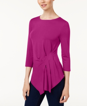 VINCE CAMUTO GATHERED ASYMMETRICAL TOP
