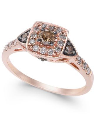 6.50 Ct Oval Cut Chocolate & White Diamond Engagement Wedding Ring 14K Two Tone Gold Over, Brown Diamond Promise buy Ring Christmas Gift For Her