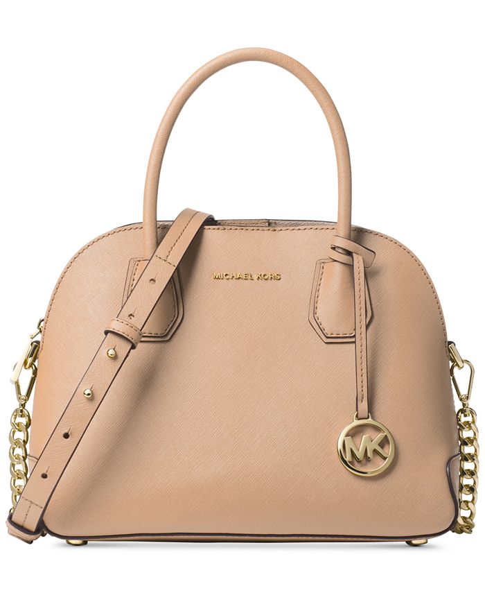 MICHAEL Michael Kors Rose Gold Glitter Medium Cindy Dome Crossbody Bag  MICHAEL Michael Kors | The Luxury Closet