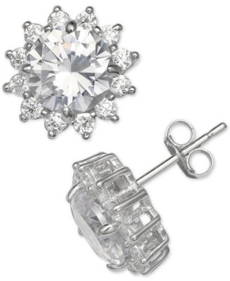 Giani Bernini - Cubic Zirconia Starburst Stud Earrings in Sterling Silver,