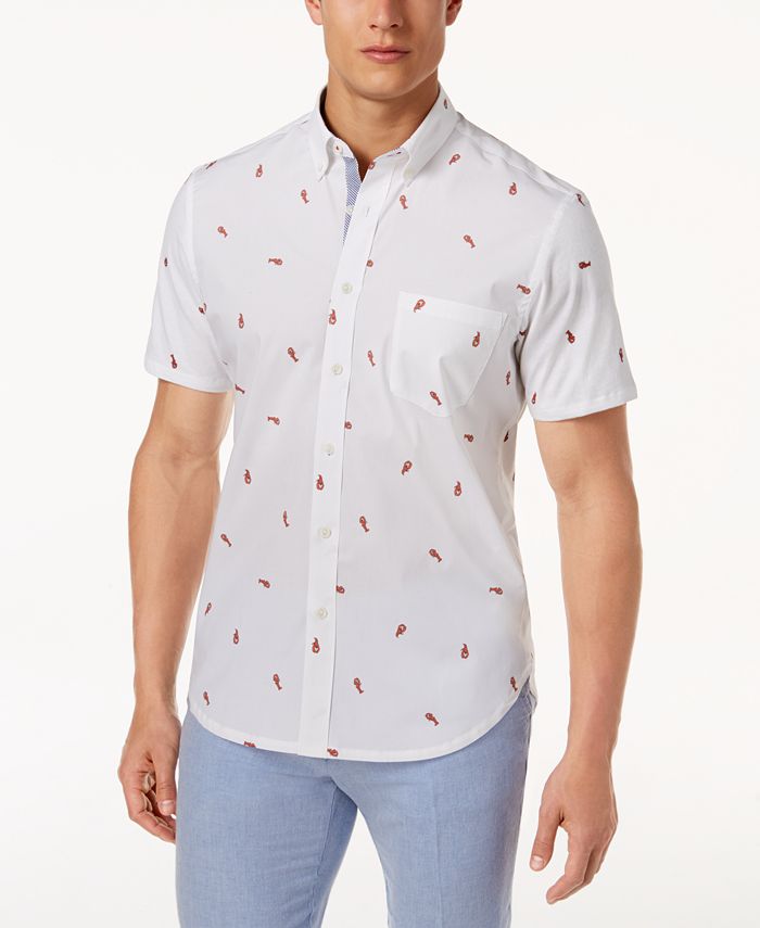 ConStruct Con.Struct Men's Lobster-Print Shirt, Created for Macy's - Macy's