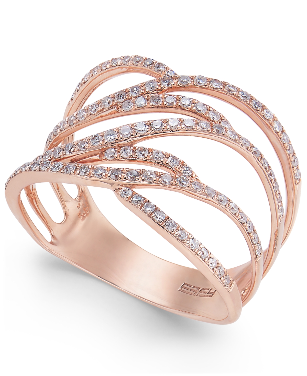 Pave Rose by Effy Diamond Ring (3/8 ct. t.w.) in 14k Yellow Gold (Also available & White Gold) - Rose Gold