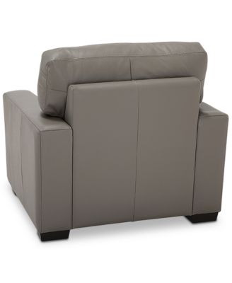 Ennia 36" Leather Armchair, Created for Macy's