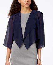 Navy chiffon coat hot sale