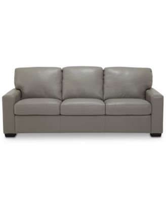 Ennia 82" Leather Queen Sleeper Sofa, Created for Macy's