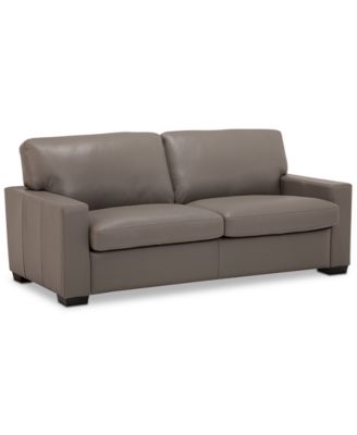 Ennia 75" Leather Full Sleeper, Created for Macy's