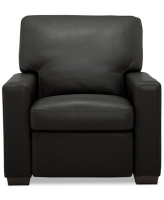 Ennia 36" Leather Pushback Recliner, Created for Macy's
