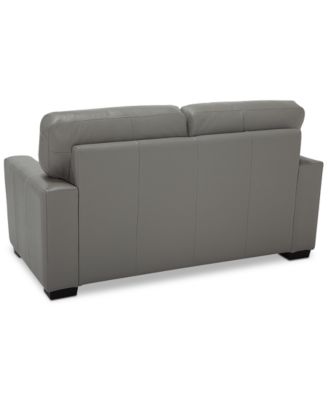 Ennia 59" Leather Loveseat, Created for Macy's