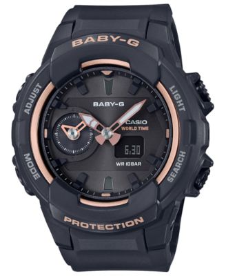 Baby-G - Women's Analog-Digital Black Resin Strap Watch 42.9mm