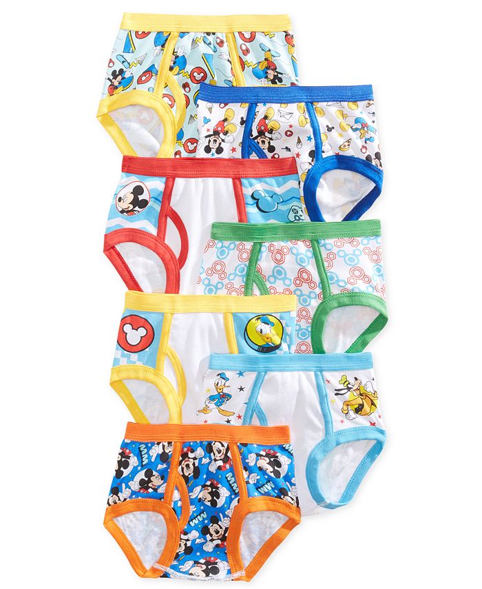 Disney Mickey Mouse Boys Underwear - 8-Pack Cotton Toddler/Little Kid/Big  Kid Size Briefs Kids 