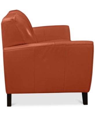 Furniture Myia 82" Tufted Back Leather Sofa, Created for Macy's