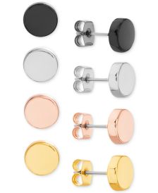 Multi-Tone 4-Pc. Set Circle Stud Earrings