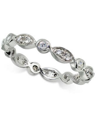 Giani Bernini Cubic Zirconia Stackable Scallop Band In Sterling Silver ...