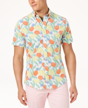 TOMMY HILFIGER MEN'S BANANA TROPIC SHIRT, CREATED FOR MACY'S