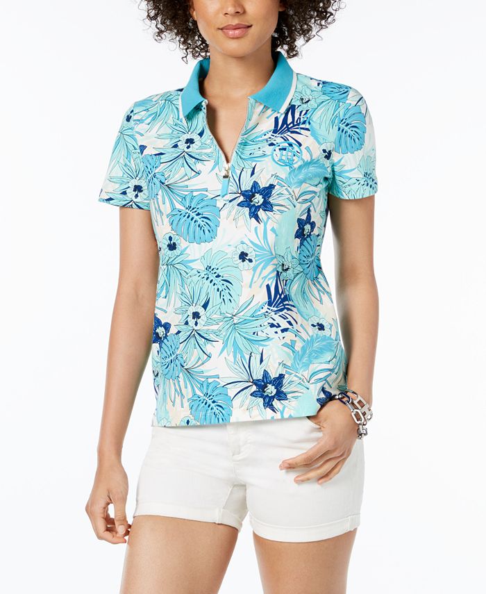 Tommy Hilfiger Printed Polo Shirt, Created for Macy's - Macy's