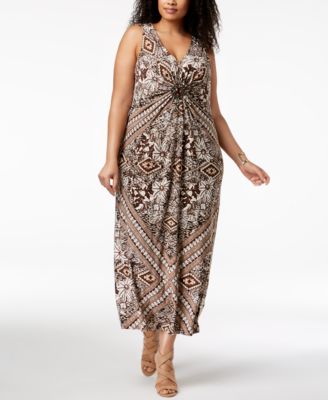 plus size embellished maxi dress