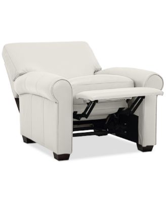 Orid 36" Leather Roll Arm Pushback Recliner, Created for Macy's