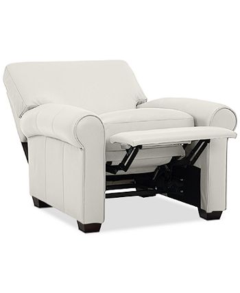 White leather recliner armchair 2025