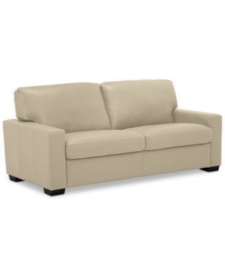 Furniture - Ennia 75" Leather Apartment Sofa