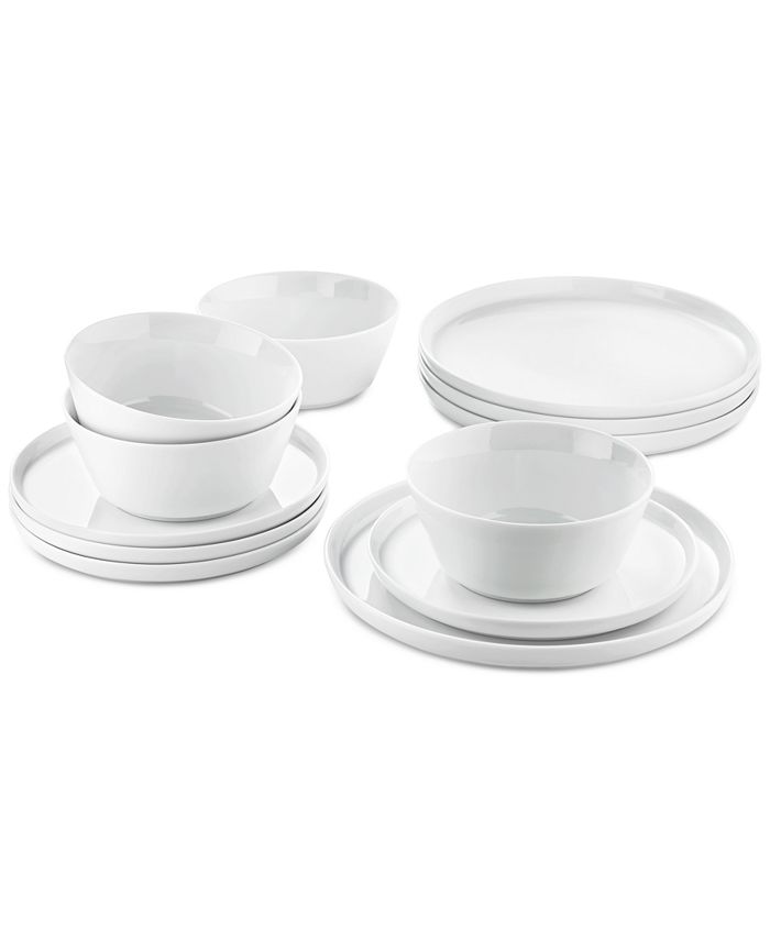 The Cellar CLOSEOUT! Modern Coupe 12Pc. Dinnerware Set & Reviews Dinnerware Dining Macy's