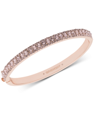 Givenchy Crystal Bangle Bracelet In Rose Gold