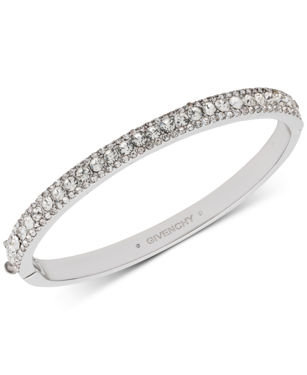 Crystal Bangle Bracelet - Silver