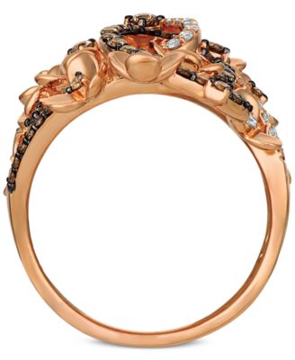 Crazy Collection&reg; Diamond Fancy Scroll Floral Ring (1-1/6 ct. t.w.) in 14k Rose, Yellow or White Gold 