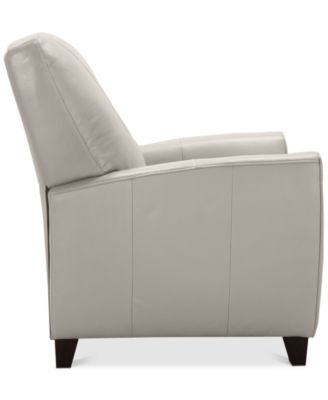 Myia Tufted Back Leather Pushback Recliner