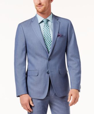 Sean John - Men's Slim-Fit Stretch Light Blue Suit Jacket