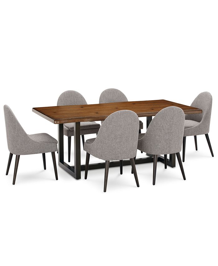 Homefare Everly Dining Furniture, 7Pc. Set (Table & 6 Round Back Side