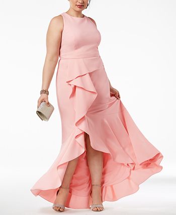 Adrianna Papell Plus Size Cascading Ruffle Gown Macy s