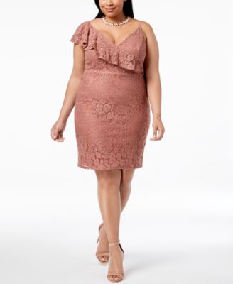 plus size lace bodycon dress
