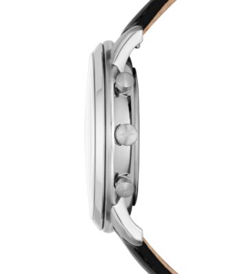 Men's Neutra Chronograph Black Leather Strap Watch 44mm