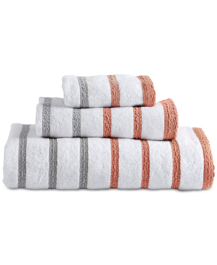 DKNY Parsons Cotton Stripe Bath Towel - Macy's