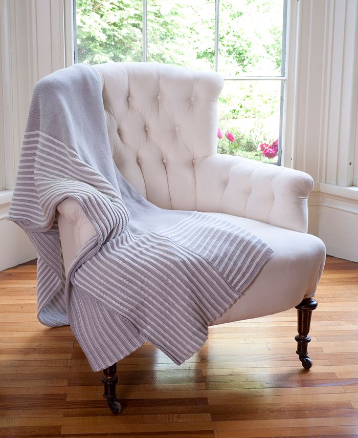 Berkshire 50" x 70" Stripe Knit Throw & Reviews Blankets & Throws