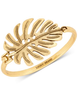 Lucky Brand - Gold-Tone Palm Leaf Cuff Bracelet
