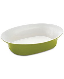 Round & Square Oval Green Serving Bowl